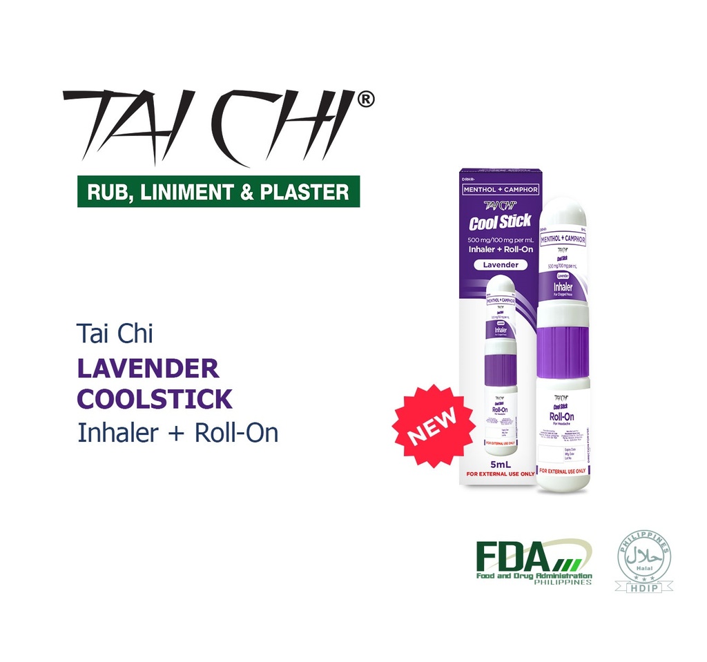 Tai Chi Cool Stick - Inhaler + Roll On (Lavender)