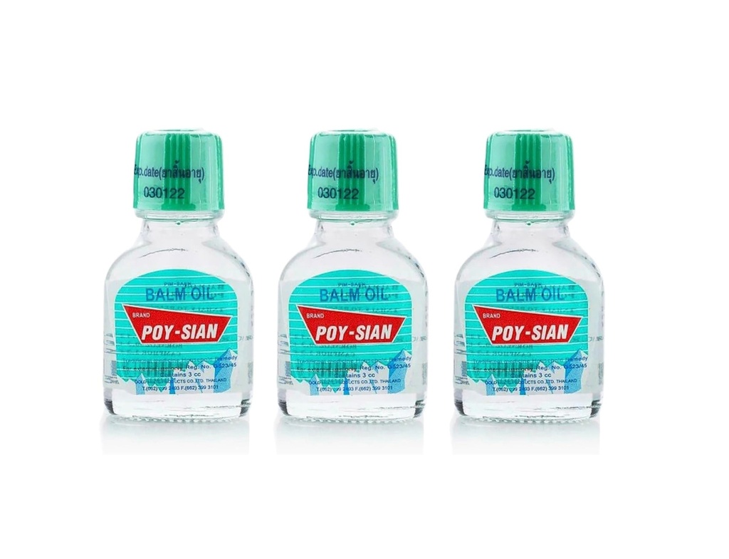Poy-sian Pim-Saen Balm Oil Bottle Oil (3ml/3cc) - Pack of 3