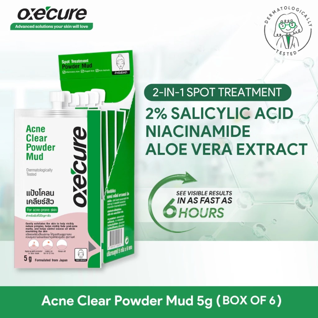 Oxecure Acne Clear Powder Mud (5g) - Box of 6