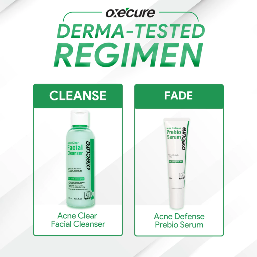 Oxecure Cleanse & Fade Duo: (Acne Cleanser 120ml, Prebio Serum 20ml)
