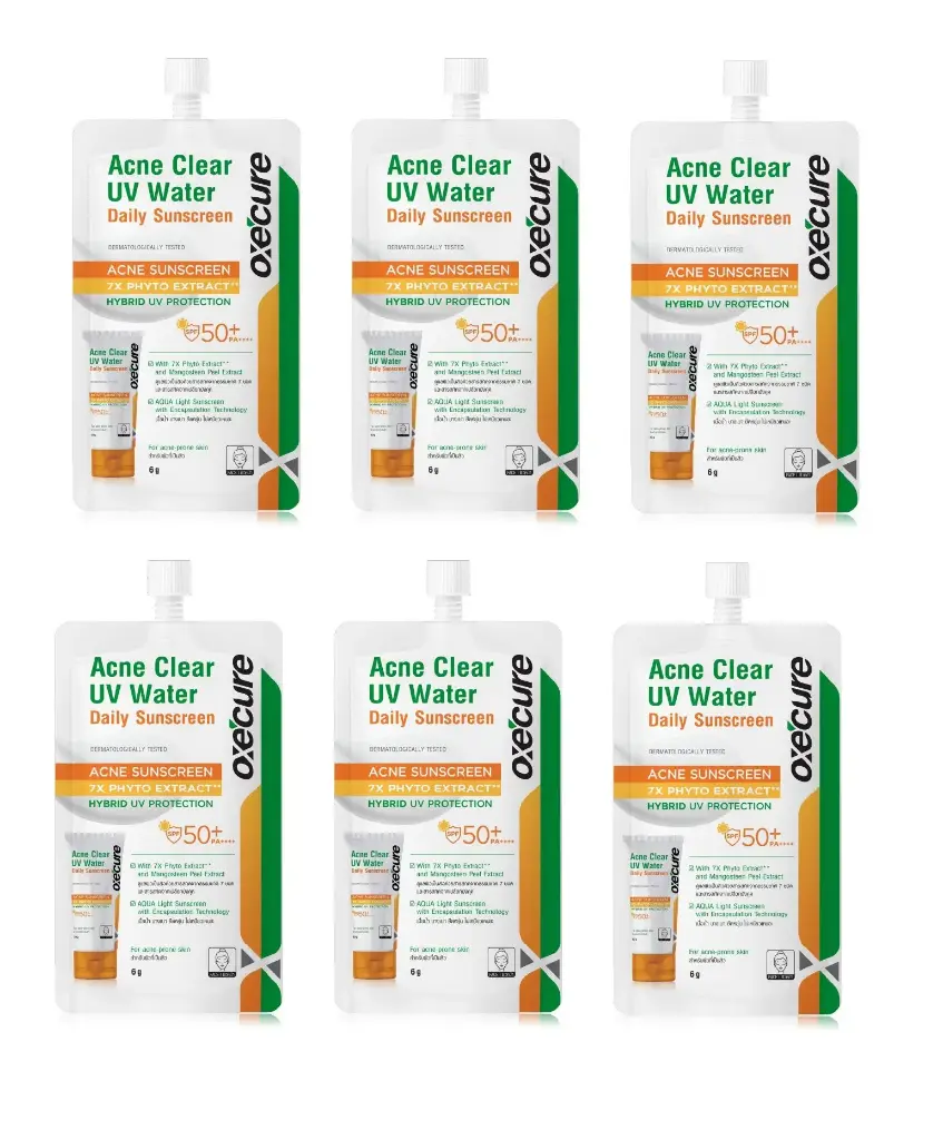 Oxecure Acne Clear UV Water Daily Sunscreen (6g) - Box of 6