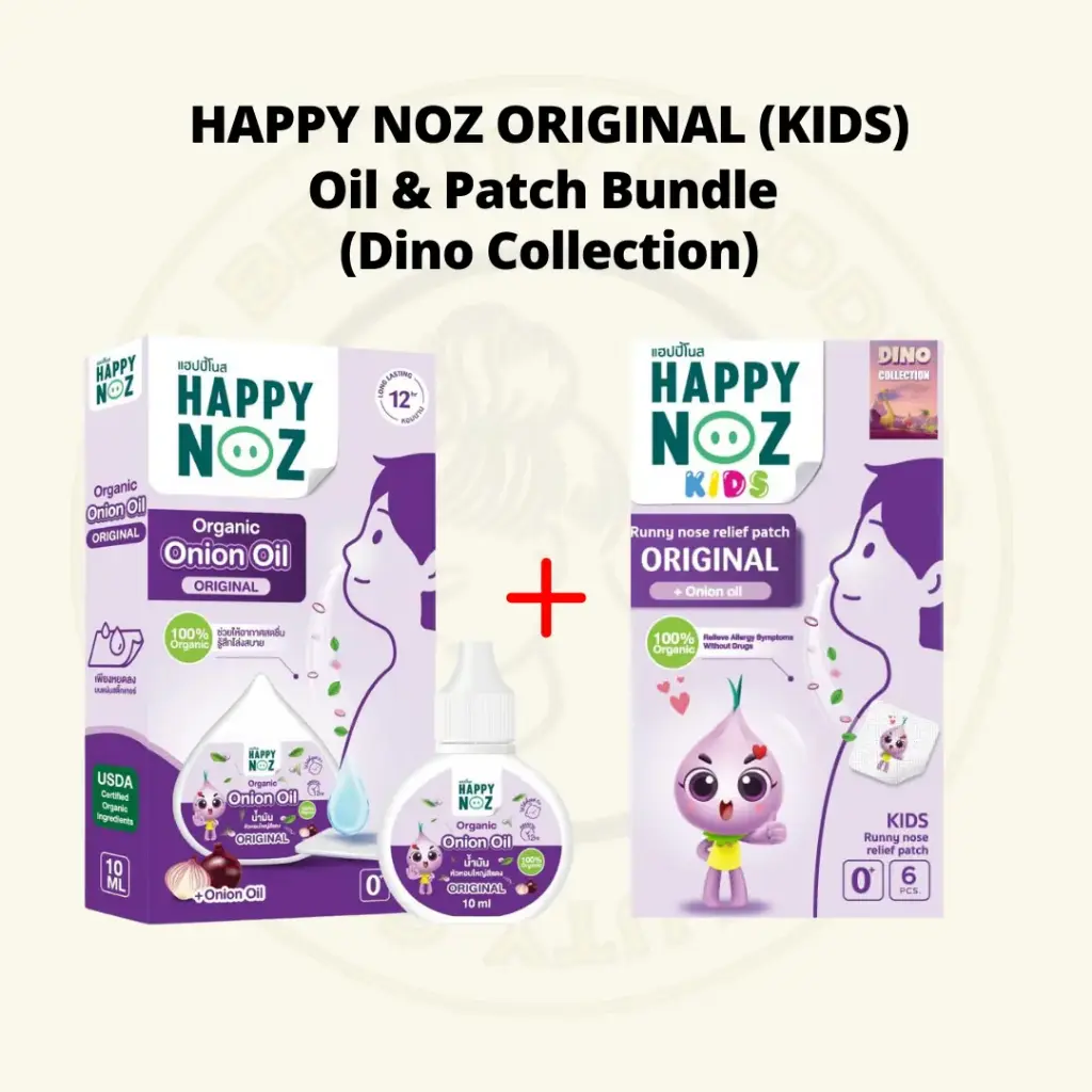 ON SALE: Happy Noz Organic Original Oil (10ml) & Patch Bundle (Dino Collection)
