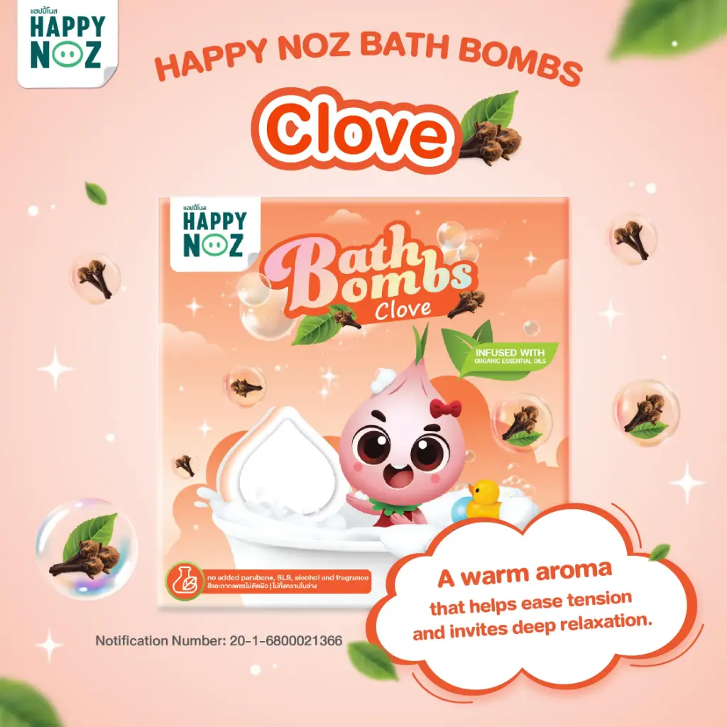 Happy Noz Clove Bath Bomb – For Kids & Adults