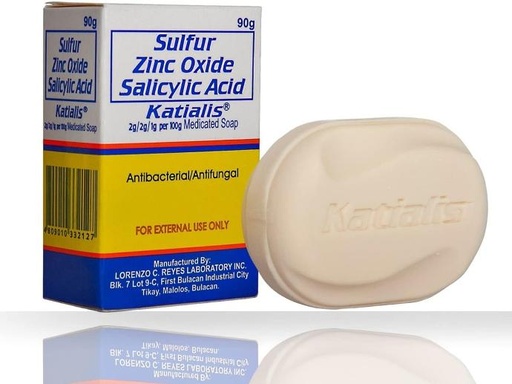 [SN2023-0062] Katialis Sulfur Zinc Oxide Salicylic Acid Bar Soap (90g)