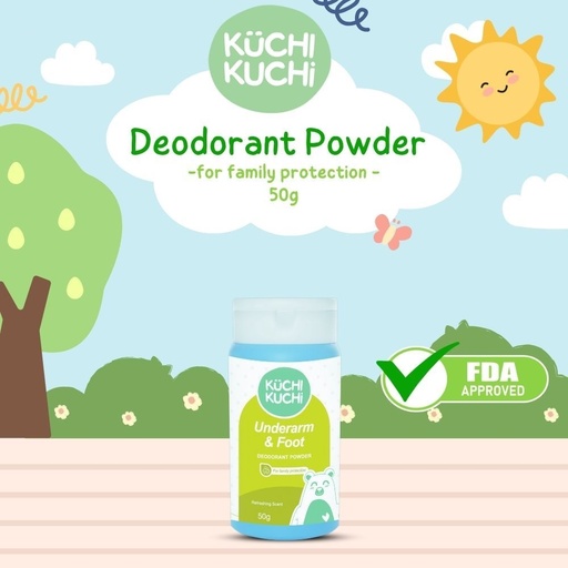 Kuchi Kuchi Underarm & Foot Deodorant Powder - 50g.