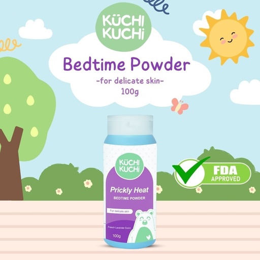 Kuchi Kuchi Prickly Heat Bedtime Powder - 100g.