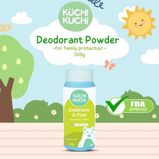 Kuchi Kuchi Underarm & Foot Deodorant Powder - 100g.