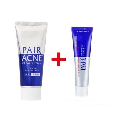 Lion Pair Acne Facial Cleanser (80g) & Cream (24g)