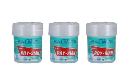 Poy-sian Pim-Saen Balm Oil Cotton (8ml/8cc) - Pack of 3
