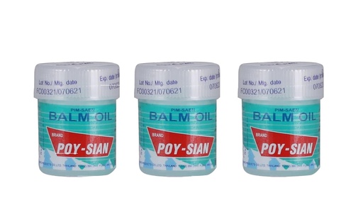 Poy-sian Pim-Saen Balm Oil Cotton (8ml/8cc) - Pack of 3