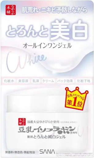 Sana Nameraka Honpo Medicinal Whitening Thick Gel (100g) – Intensive Hydration & Brightening