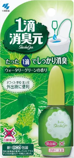 Kobayashi Shoshugen Room & Toilet Deodorizer – Watery Green Scent, Concentrated Odor Eliminator (20ml)