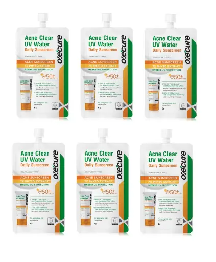 Oxecure Acne Clear UV Water Daily Sunscreen (6g) - Box of 6