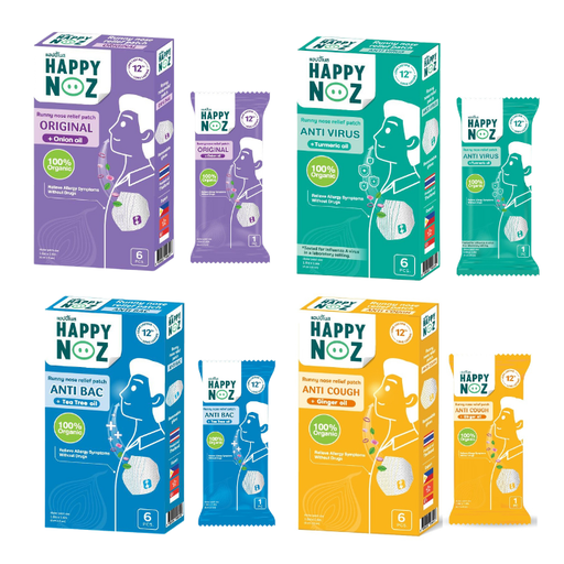 [SN2023-HNB03] Happy Noz Adult Bundle – Box of 4 Patches (Yellow, Purple, Green & Blue)